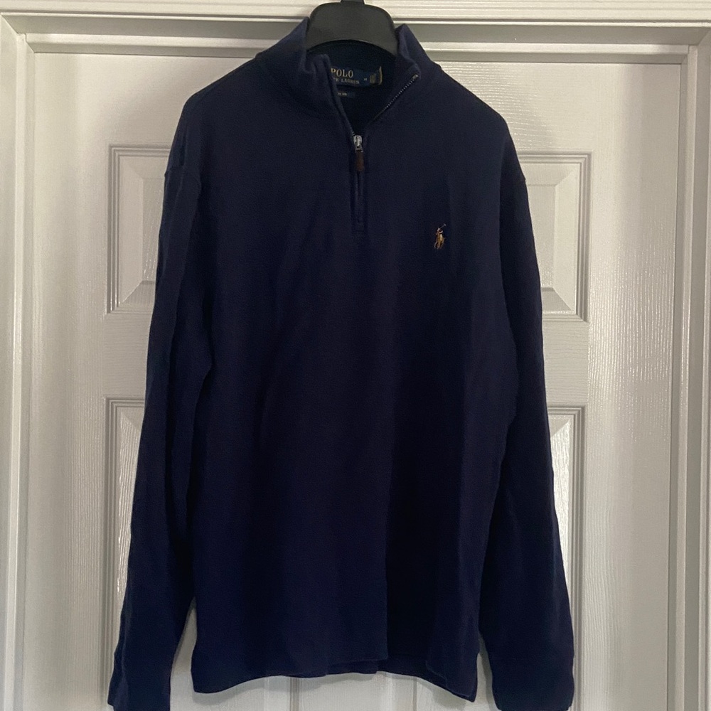 Polo Ralph Lauren Navy Half-Zip Pullover with Pony Logo